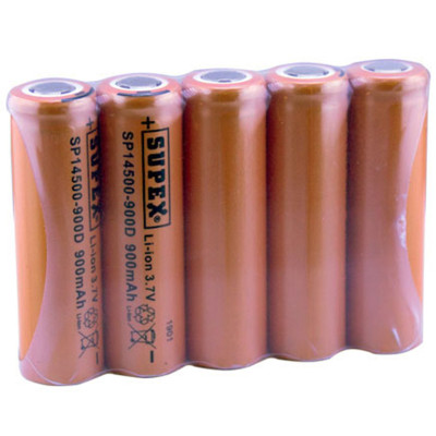 SUPEX 14500-900 3.7V 900 mAH Lityum Başlıksız (düz) Şarj edilebilir Pil